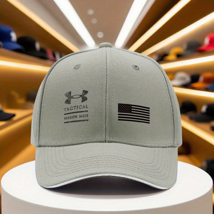 1pc Gorra Clásica Unisex de Verano y Otoño - Gorra Snapback Negra Transpirable Under Armor para Exteriores, Camping, Baile Callejero, Running, Fitness, Uso Casual y Regalo Versátil