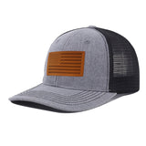Gorra de Camionero con Bandera Americana Ajustable Snapback - Parte Tras Mesh Transpirable y Gorro Sólido, Unisex para Deportes al aire libre Estilo Dad Hat Diseño Bicolar Patriótico Confort Todo el año Ideal Regalo 4to Julio Uso Casual Accesoario Patrio