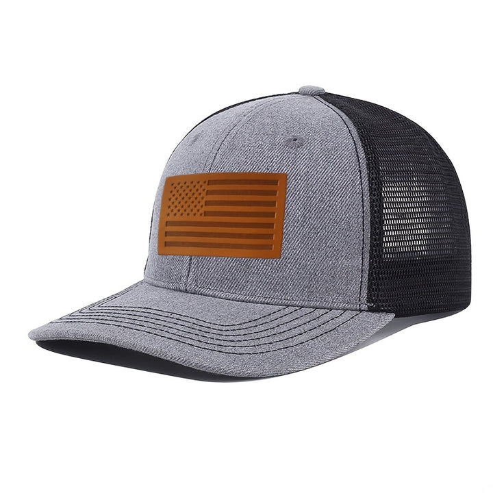 Gorra de Camionero con Bandera Americana Ajustable Snapback - Parte Tras Mesh Transpirable y Gorro Sólido, Unisex para Deportes al aire libre Estilo Dad Hat Diseño Bicolar Patriótico Confort Todo el año Ideal Regalo 4to Julio Uso Casual Accesoario Patrio
