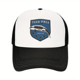 Gorra de regreso de Team Orca - Malla ligera y transpirable para hombres y mujeres, negro con diseño blanco, ideal para uso casual y diario, regalo de vacaciones perfecto, gorra para todas las estaciones | Gorra de camionero estilosa | Equipamiento de cab