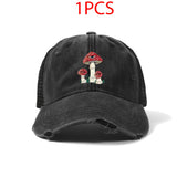 1 pieza de gorra de béisbol ligera y ajustable para mujer con diseño de ojos de hongo lindo - Transpirable, diseño juguetón para deportes al aire libre, uso diario, fiestas y pesca - Regalo perfecto para el Día de la Madre, familia y amigos, gorra de b...