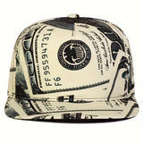Impresión completa Dólar Gorra de béisbol de alta calidad para mujer Gorra de béisbol Hip Hop Gorra de visera plana Gorra de visera de sol de moda para hombre