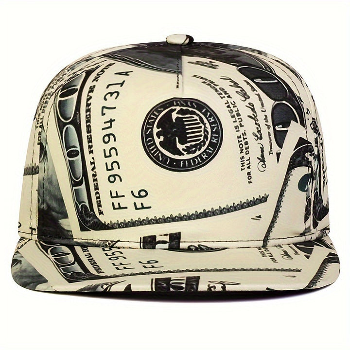 Impresión completa Dólar Gorra de béisbol de alta calidad para mujer Gorra de béisbol Hip Hop Gorra de visera plana Gorra de visera de sol de moda para hombre