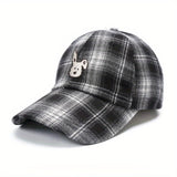 Gorra de béisbol unisex - Gorra snapback ligera y ajustable con diseño a cuadros y rayas, marrón - para hombres y mujeres, casual para exteriores, oficina, sombrero de oficina, sombrero elegante, sombrero duradero, accesorio de moda, amantes de la moda