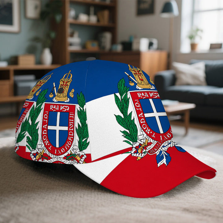 1 Gorra de Béisbol Ajustable con Estampado 2D del Emblema Dominicano - Snapback con Impresión Vibrante de Cuerpo Completo, Ideal para Deportes, Running y Moda Urbana al Aire Libre, Accesorio de Festival,Ropa Casual,Diseño a la Moda,Ajuste Cómodo,Asistente