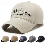 Gorra de Béisbol Unisex Retro con Bordado de Letras y Ala Ancha, Estilo Casual Versátil alfabético