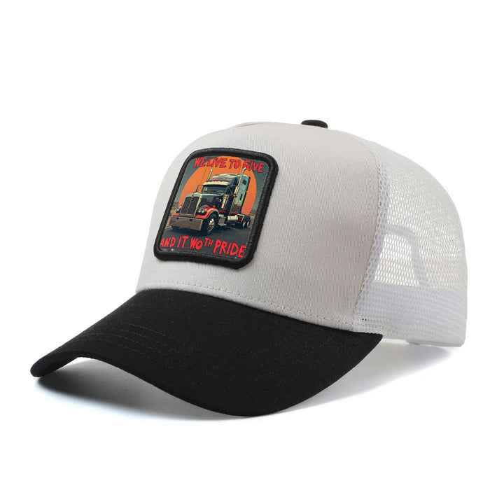 Gorra de Camionero Retro para Hombres y Mujeres - Cierre Ajustable Snapback, Parte Trasera Transpirable con Diseño Semi-Camión 18 Ruedes e Inscripción PETERBILT 359: Gorrita Ligara Ideal Para Conductores De Trucks Uso Casual Y Al Aires Libre (Una Talla Se