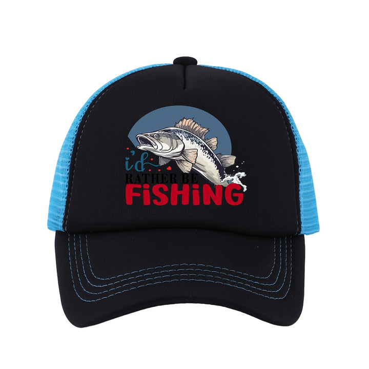 Gorra de Camionero de Malla Transpirable con Diseño de Pez Amoroso - Gorra de Béisbol Casual en Negro, Rojo y Azul para Pesca, Golf y Actividades al Aire Libre, Gorra de Pesca
