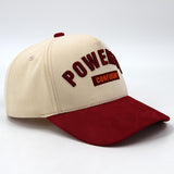 Gorra tipo gamuza suave con letras motivacionales (confianza/poder/seguridad) - gorra casual beige y roja, diseño con eslogan para aumentar la confianza, lavable a mano para uso casual y entrevistas