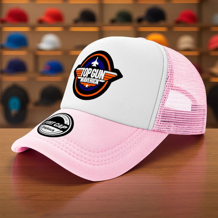 1pc Gorra de Béisbol Estampada Top Gun Maverick - Tejido Ligero y Transpirable, Diseño en Dos Tonos Blanco y con Detalles Metálicos, Unisex para Moda Urbana, Golf, Pesca, Actividades al Aire Libre, Accesorio Deportivo, Costura de Alta Calidad, Ideal para