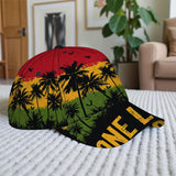 1 gorra de béisbol ajustable de poliéster con diseño vibrante de armonía reggae tropical 2D, ideal para correr, deportes y moda urbana, Sombreros para Exteriores,Ropa Casual,Estilo Funky,Tela Transpirable,Amantes del Streetwear,Individuos a la Vanguardia