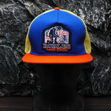 Gorra de Béisbol con Temática de Fontanería para Hombres con Llave y Logo ROBLES - Ajustable con Cierre, Gorra Transpirable Bicolor Azul/Amarillo para Fontaneros, Trabajo al Aire Libre, Skateboarding, Uso Casual - Regalo Ideal para Fontaneros