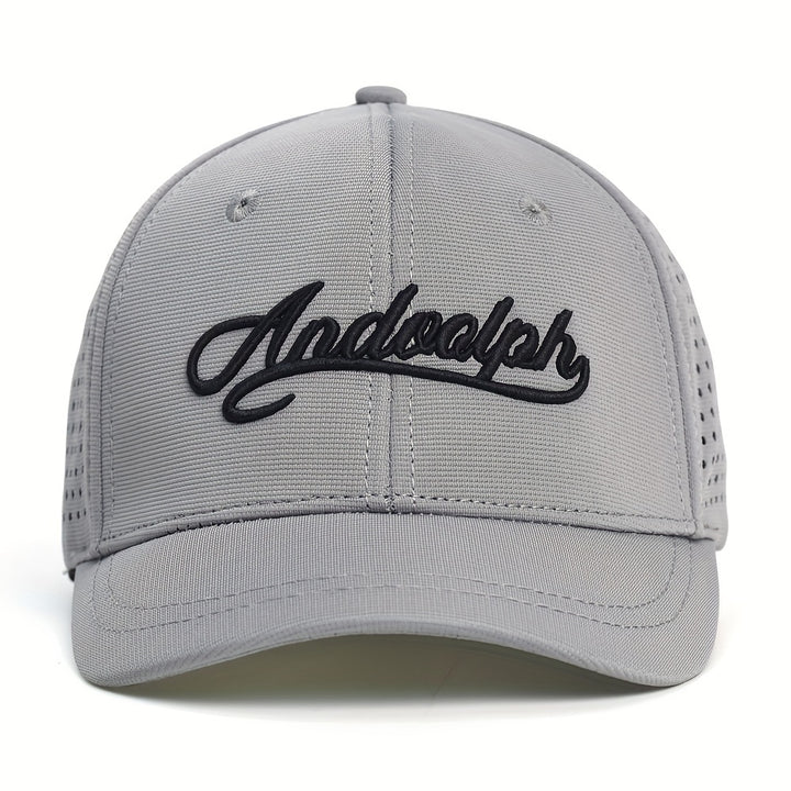 1 gorra unisex casual con letras bordadas, sombrero de visera con malla transpirable, ajustable, ideal para deportes al aire libre
