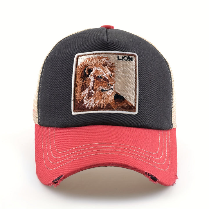 2 Piezas Gorras de Béisbol para Hombres y Mujeres con Parche Bordado, Gorra Trucker Ajustable con Malla y Diseño Animal, Gorros Snapback para Hombre y Mujer