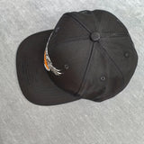 Gorra de béisbol bordada para hombre y mujer con diseño de visera - Snapback ligero y ajustable, comodidad para todas las estaciones, con bordado naranja, atuendo casual versátil para exteriores y uso diario, sombrero para exteriores, diseño divertido, so
