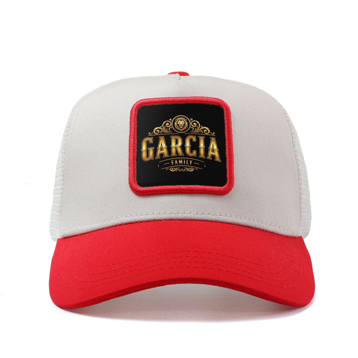 Gorra de Camionero Ajustable con Emblema Familiar Garcia para Hombres y Mujeres - Parte Trasera Transpirable, Gorra Ligera Con Diseño de 6 Paneles Blanco/Rosa//Gris/Beige, Talla Única (54.86-59.94cm) Unisex Casual Deportes al aire libre & Atuendo casual I