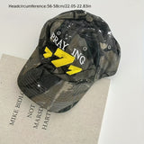 Gorra de béisbol camuflada bordada de 19.74 metros, ajustable, ligera de poliéster con letras 3D para estilo casual urbano