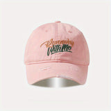 Gorra de pico de pato americana para hombres con ala ancha y parte superior profunda, gorra de béisbol con agujero bordado versátil, agradable al rostro, adecuada para 200 países.