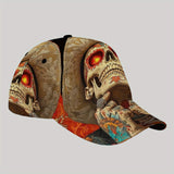 Gorra de Béisbol Ligera para Hombres CUTEHSJ con Diseño Fantasía Hip-Hop y Calavera & Tatuaje, Ajuste con Hebilla para Playa, Pesca, Vacaciones, Accesorio de Cabeza al Aire Libre, Diseño Intrincado