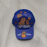 Llegada Nueva - Bonita Gorra de Béisbol con Estampado de Dibujos Animados de Capibara para Niños, Ligera Poliéster, Ajuste Elástico, Lavable a Mano, Gorro de Fiesta de Cumpleaños | Diseño Divertido | Gorra de Fibra de Poliéster