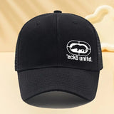 Gorra de béisbol ligera y transpirable para hombres Ecko Unltd - con silueta de oso blanco y logo, estilo gorra de camionero, gorra hip-hop para camping, fiestas, uso casual | Parte trasera de malla y frente estructurado, tela duradera no elástica, icónic