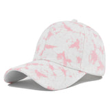 Gorra de Béisbol Retro Azul y Blanco con Tie-Dye para Hombres y Mujeres - Ajustable con Snapback, Ideal para Festivales de Música, Streetwear y Atuendos Navideños