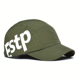 1 Gorra de béisbol con logo ESPT para hombre y mujer - Gorra ligera, transpirable y de secado rápido con letras ESPT llamativas, ajuste ajustable, visera curva y ala estructurada para deportes al aire libre, sombrero para viajes casuales (//Gris/Azul Mari