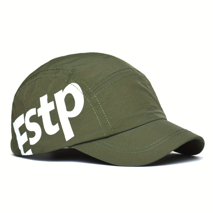 1 Gorra de béisbol con logo ESPT para hombre y mujer - Gorra ligera, transpirable y de secado rápido con letras ESPT llamativas, ajuste ajustable, visera curva y ala estructurada para deportes al aire libre, sombrero para viajes casuales (//Gris/Azul Mari