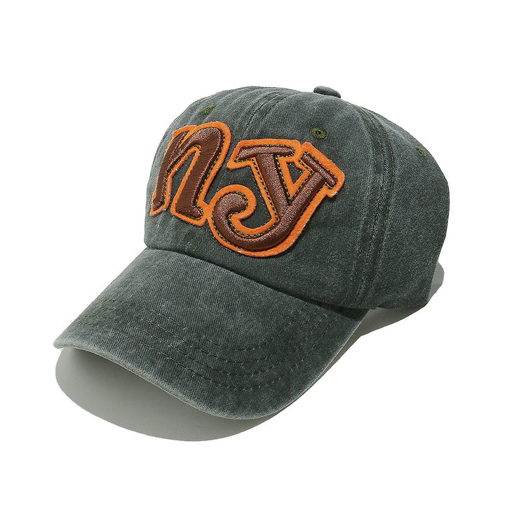 Gorra de Béisbol con Letras NY y Detalles 3D Compatible con iPhone - Gorra Ajustable Snapback con Logo NY, Visera Curva para Hombres y Mujeres, Diseño Manual (Sin Elástico) - Regalo de Navidad, Casual y para Uso Diario