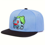 Gorra de béisbol bordada con dibujos animados para hombre - ajustable con cierre de clic, ligero poliéster, estilo casual de hip-hop con diseños vibrantes de personajes para viajes de primavera y otoño, fiestas en la playa y actividades al aire libre, acc