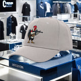 Gorra de béisbol de gallo de dibujos animados - Gorra ajustable con diseño de pistola bordada, poliéster ligero, estilo fresco y atractivo para hombres y mujeres, ideal para pesca o uso casual, gorra de pesca.