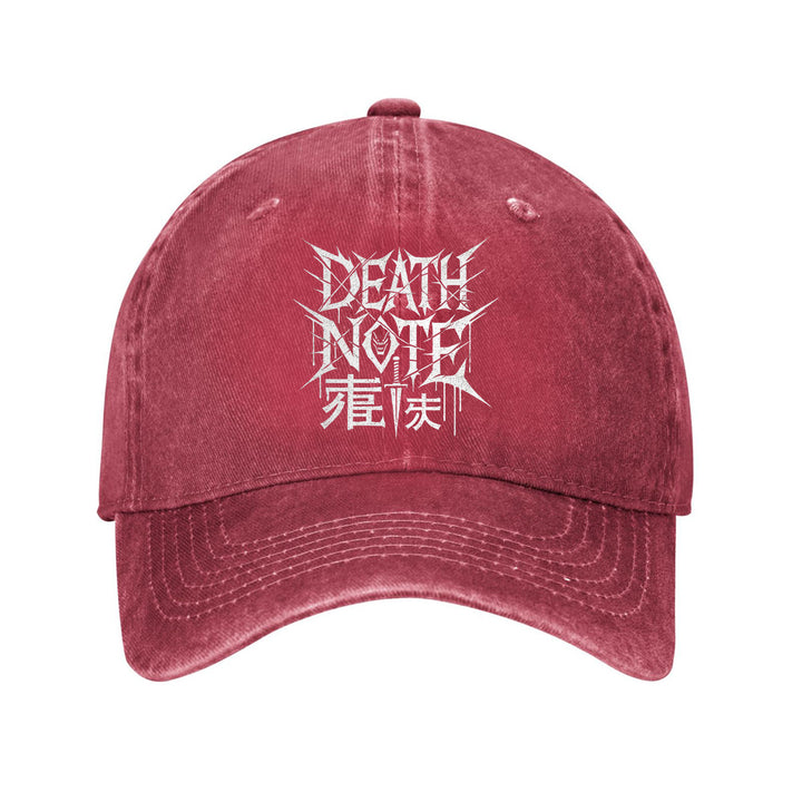 Gorra de Béisbol Death Note de Algodón con Visera Curva Ajustable y Ligera, Ideal para Exteriores, Unisex