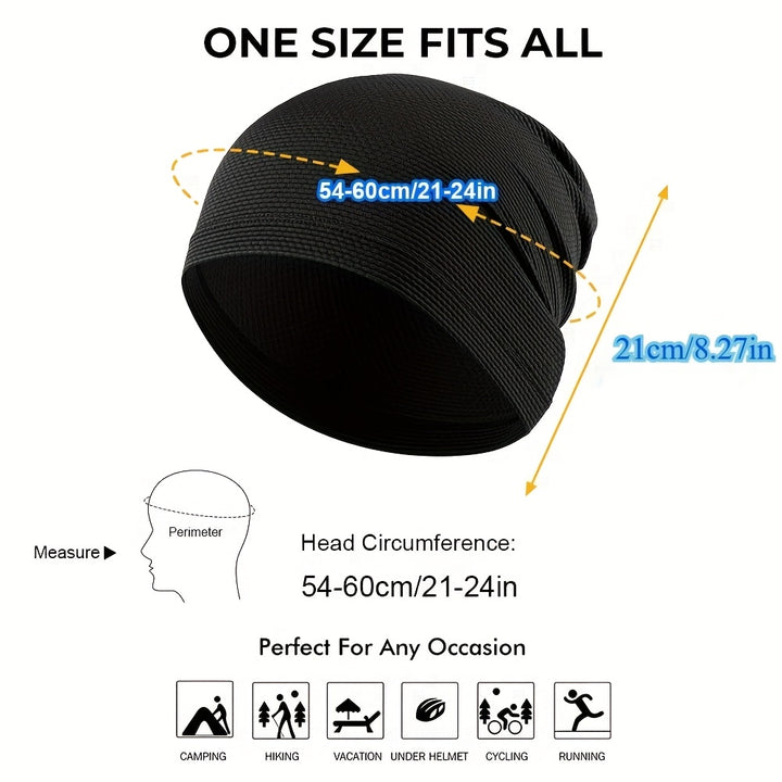 Gorra de calavera de malla 3D transpirable para hombre y mujer - Ajuste elástico, cierre ajustable con visera, ligera y cómoda para ciclismo, gimnasio, running, deportes de verano - Negra, accesorios de ciclismo, diseño elegante, gorro duradero