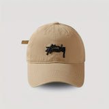 Gorra de Béisbol Retro Primavera-Verano Japonesa para Hombres y Mujeres, Estilo Casual con Visera Curva, Unisex, Gorra Moderna, Tela Ligera, Bordado de Letras, Lavable a Mano, Ideal para Amantes de la Moda y Actividades al Aire Libre