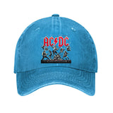 Gorra de béisbol de algodón AC & DC, ajustable, ligera, con visera curva, perfecta para la protección solar al aire libre, 100% algodón.