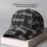 Gorra de Béisbol Tie-Dye para Hombres y Mujeres con Detalles Perforados - Sombrero de Pato Cuadriculado Ligero para Uso Casual al Aire Libre