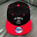 Gorra Snapback Estilo Urbano - Diseño Digital Los Ángeles 1850, Ajustable en Dos Tonos Morado y , 100% Poliéster para Moda Casual y Streetwear