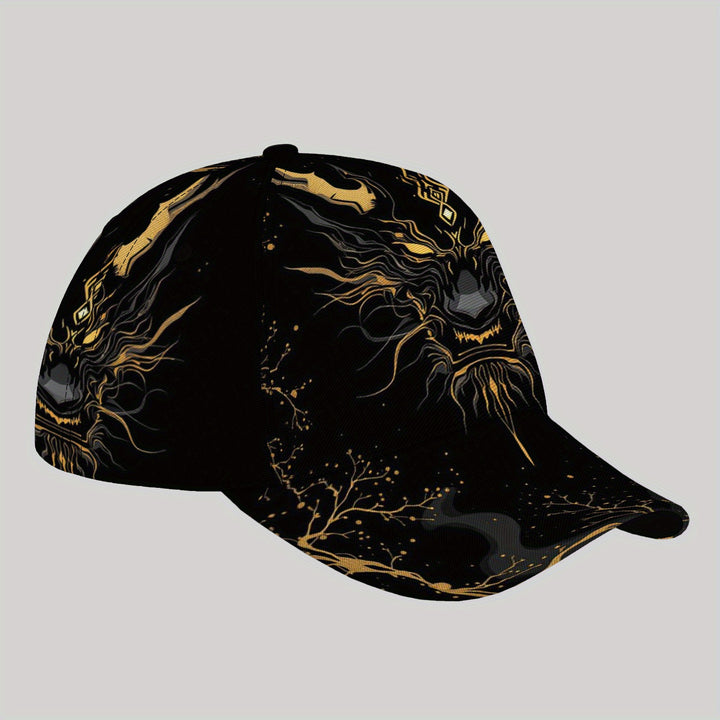 Gorra de Béisbol Unisex con Estampado de León Audaz - Sombrero Deportivo para Exteriores y Dorado, Uso Diario Casual para Hombres y Mujeres, Accesorio Duradero