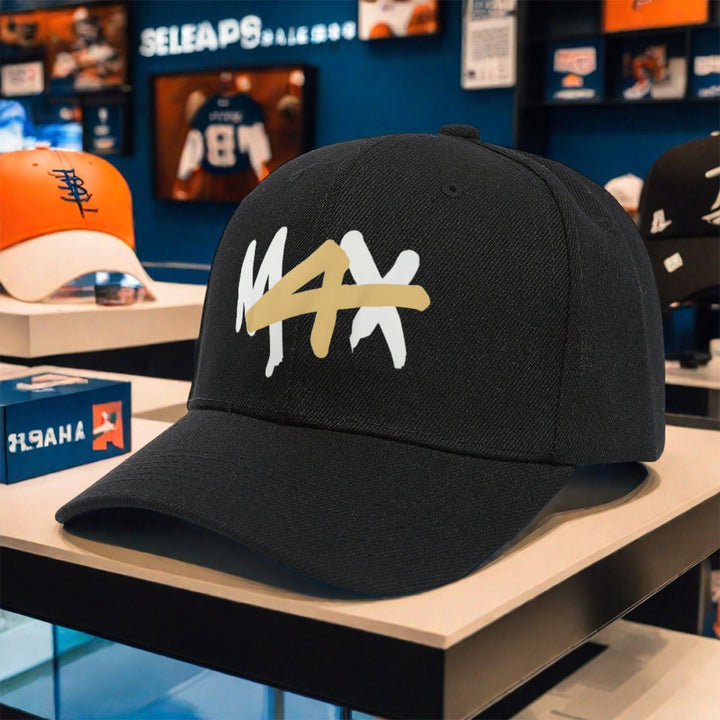 Gorra de Béisbol MAX Verstappen Bold MAX Design - Tejido Transpirable y Absorbente, Corona Ventilada, Estilo Streetwear Ligero para Hombres y Mujeres, Uso Casual Todo el Año, Lavable a Máquina