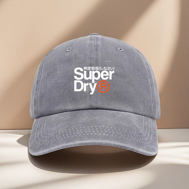 Gorra de béisbol retro, ajustable, ideal para protección solar en actividades al aire libre, estampado con diseño SUPER DRY, gorra unisex para viajes y fiestas, la mejor opción como regalo