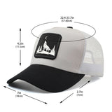 Gorra Trucker para Hombre y Mujer con Lobo Aullando a la Luna y Árboles de Pino - Gorra Ajustable de Malla Transpirable con Diseño 3D de Lobo y Cielo Nocturno, Gorra Ligera de Verano para Exteriores, Ideal para Pesca, Uso Casual, Regalos de Navidad/Día de