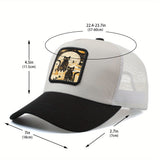 Gorra de béisbol con fase lunar de gato negro bohemio para hombre y mujer - Gorra ajustable de malla, ligera y transpirable para verano con bordado 3D, diseño de anime de hip hop para actividades al aire libre, ropa casual para la cabeza, accesorios de mo