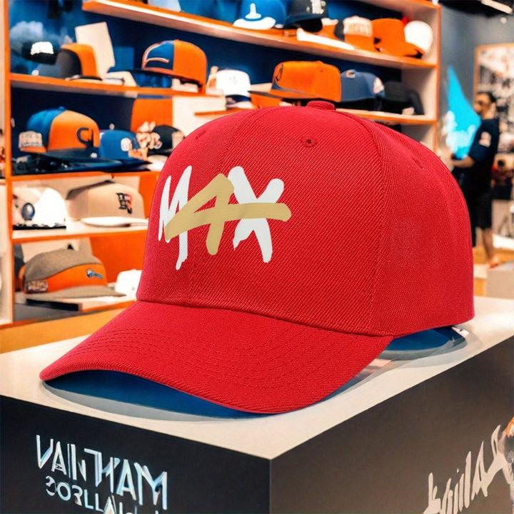 Gorra de Béisbol MAX Verstappen Bold MAX Design - Tejido Transpirable y Absorbente, Corona Ventilada, Estilo Streetwear Ligero para Hombres y Mujeres, Uso Casual Todo el Año, Lavable a Máquina