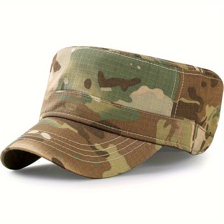Gorra de béisbol ajustable para hombre, estilo militar con diseño de camuflaje, resistente en poliéster, ideal para deportes al aire libre y manejo de camiones