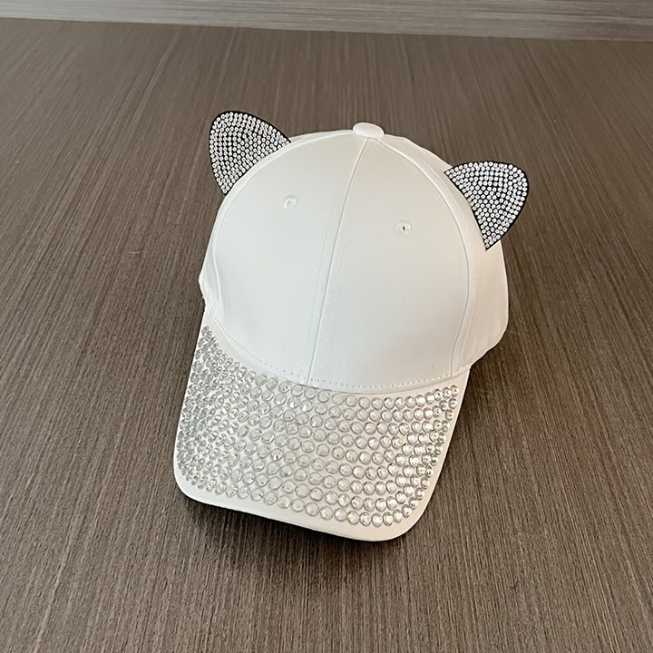 Gorra de niña nueva con forma de pico de pato y orejas de gato acuático, gorra de béisbol para el sol en primavera y verano