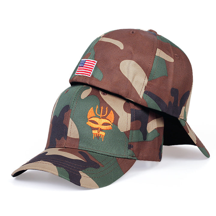 Gorra de béisbol de camuflaje para mujer con bandera americana y bordado de águila - Snapback ligero y ajustable, patrón de camuflaje en marrón/naranja, perfecta para viajes al aire libre, fiestas en la playa y ropa casual, sombrero para fiesta en la play