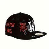 Gorra de béisbol New Era LA Hard Top, ajustable, bordada, visera plana, estilo urbano, bordado 3D, ideal para deportes al aire libre, pesca, caza, uso casual - Para hombre, para todas las estaciones