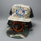 Gorra de camuflaje con bordado Wild Plg - Espalda de malla transpirable, ajuste ajustable, negro con patrón de camuflaje, estilo hip-hop de ropa de calle, perfecta para el Día de la Independencia y atuendos casuales, gorra casual | Diseño de camuflaje | G