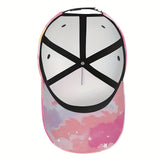 1 Gorra Snapback Ajustable con Estampado de Nubes 2D - Diseño Vibrante en Frente, Parte Trasera y Lados, Ligera de Poliéster para Deportes, Running, Gimnasio y Streetwear - Estilo Casual Mejorado