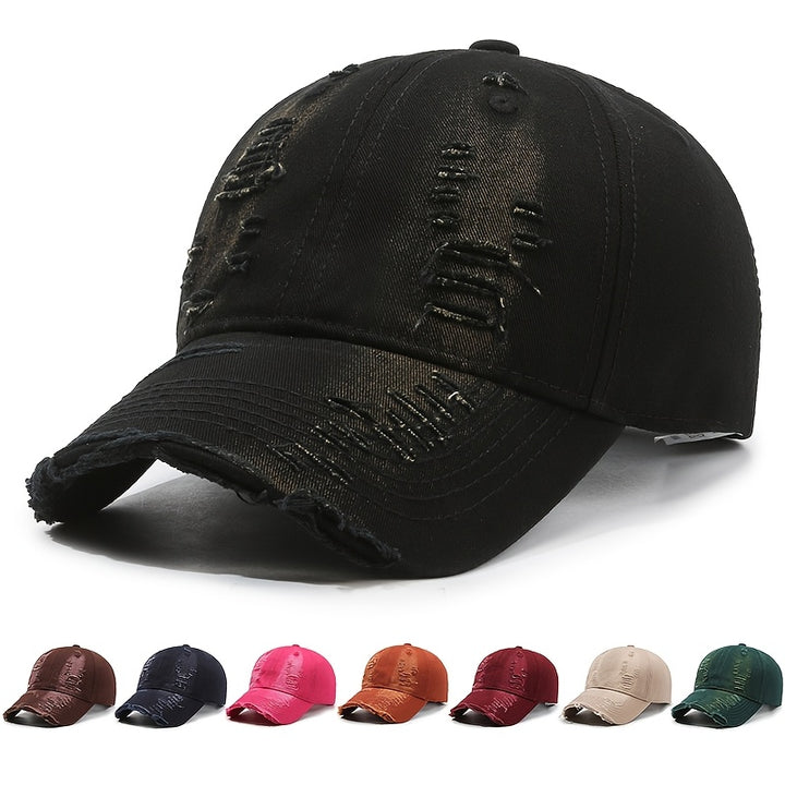 Gorra de Camionero Ajustable - Estilo Desgastado Wasteland, Gorra Snapback para Todas las Temporadas y Uso Casual, Diseño Unisex con Flecos (, Marrón, Rosa, Verde, Azul, Granate) – Lavar a Mano Únicamente, Regalo Perfecto